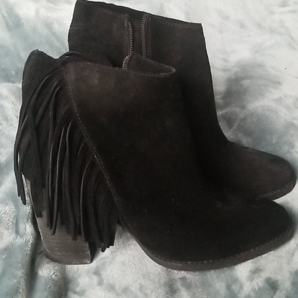 Black bootie's with fringe